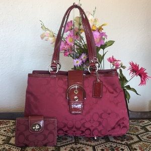 Coach soho Signature carryall & Wallet